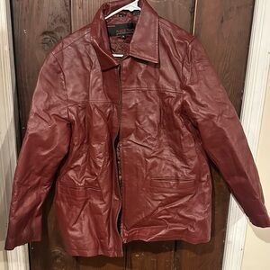 EUC Phase Two XL Women's Red Pleather Jacket